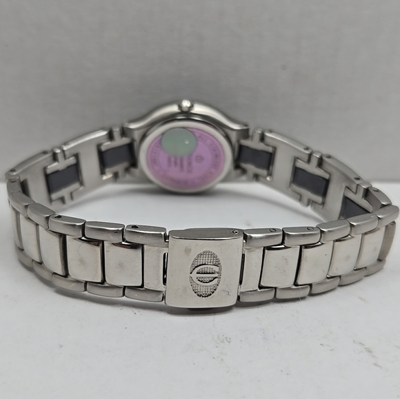 Vintage Womens Essence Ceramic Diamond Cut Sapphire Crystal Watch New Battery main image 4